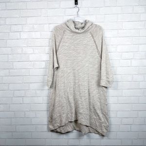 Free People Beach One Size Cream mockneck Tunic